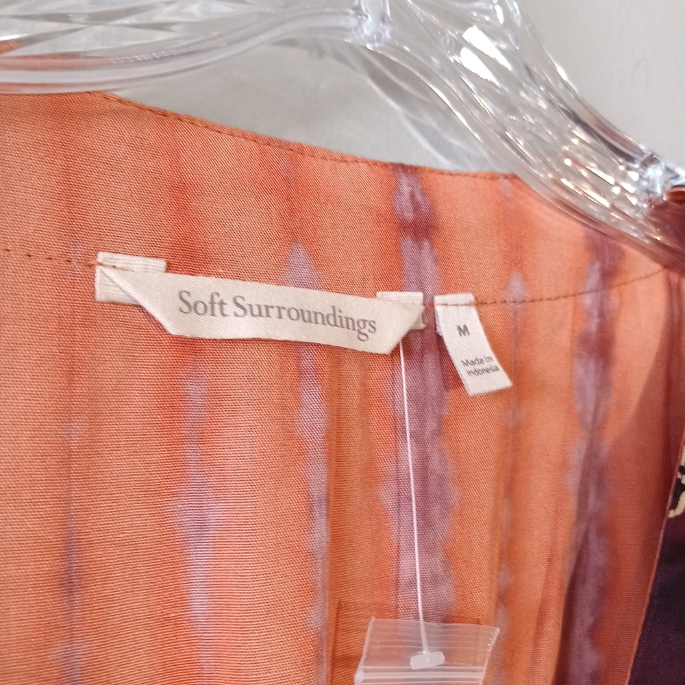 Soft Surroundings Kaftan Sunset Bali Maxi Dress Size M NWOT - Picture 3 of 7